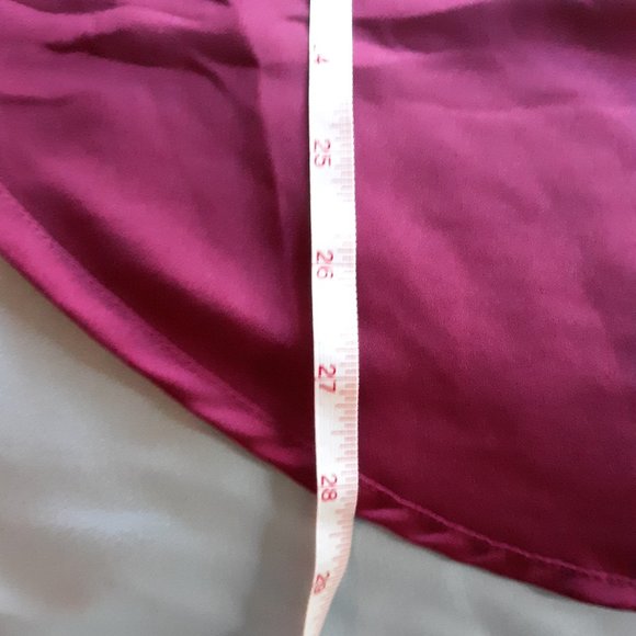 Charlotte Russe Burgundy Dressy V Neck Hi Lo Top - Picture 7 of 12